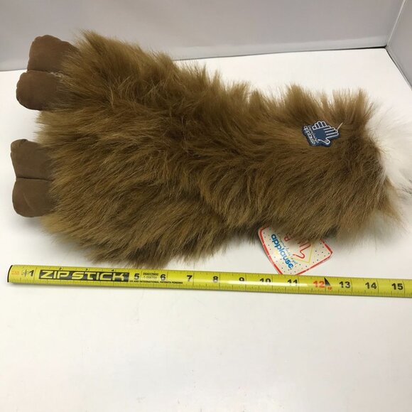 Vintage 1980s Applause Fuzzles Owl Brown Hairy Plush Stuffed Animal Soft Toy 14" - Picture 10 of 10